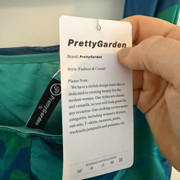 PRETTYGARDEN Maxi Dresses Summer Elegant Floral Off Shoulder Ruch - Picture 4 of 4